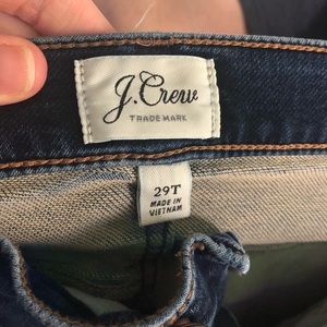 J Crew 29T 10” rise toothpick jean